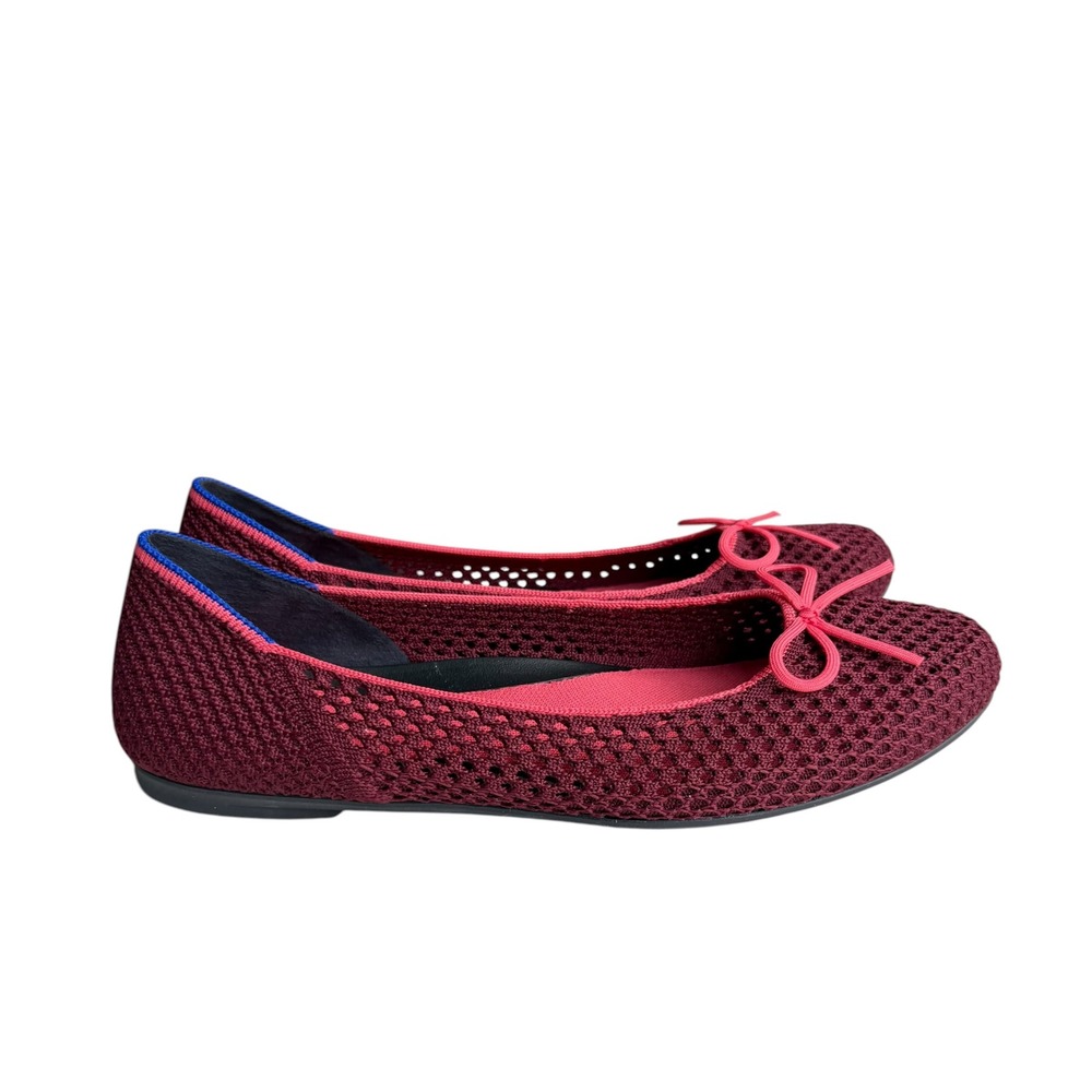 NEW Rothy's The Ballet Flat Bow Berry Mesh Size 10 - Picture 5 of 8